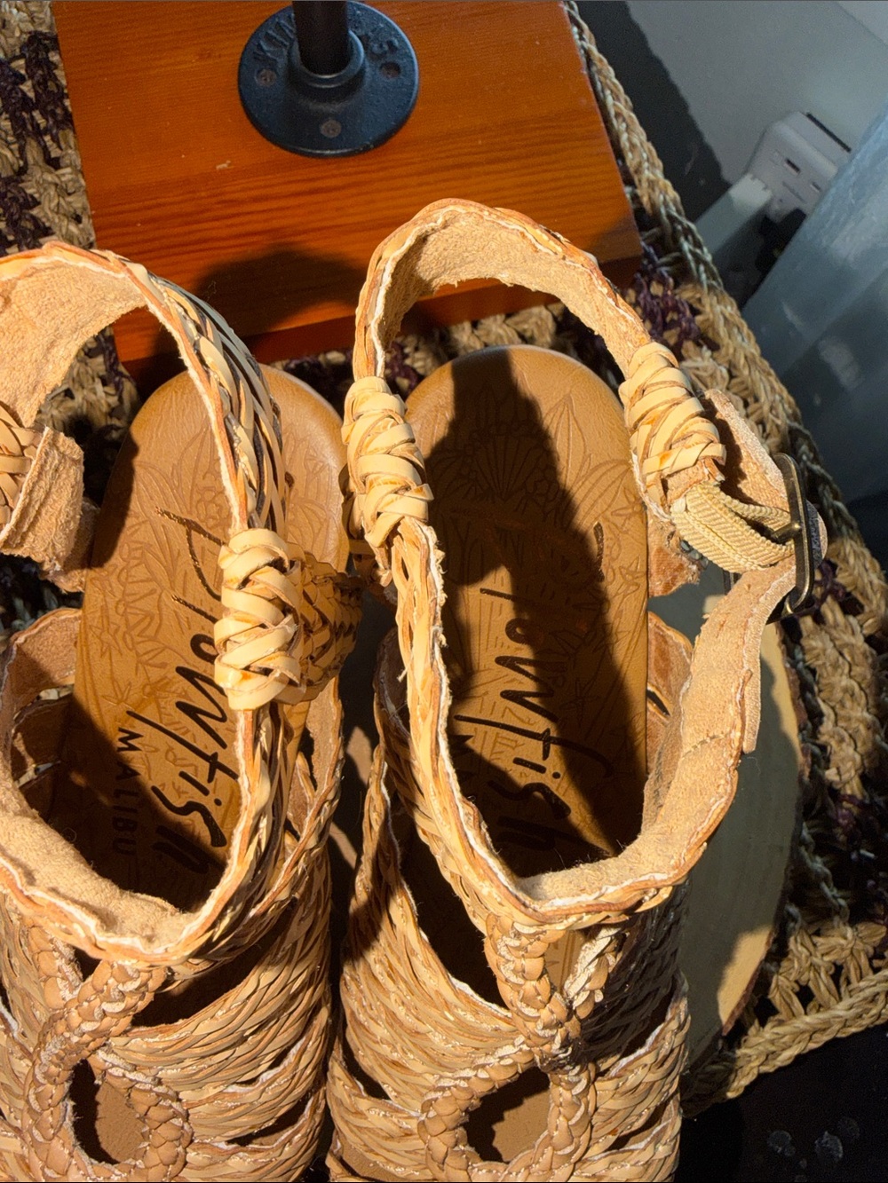 Blowfish Braided Espadrille Wedge Sandals - Tan - Picture 9 of 10